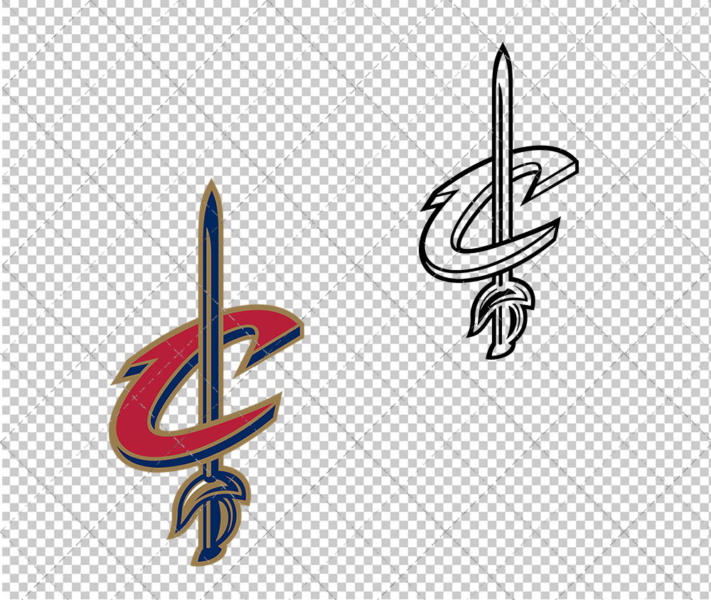 Cleveland Cavaliers Alternate 2003, Svg, Dxf, Eps, Png - SvgShopArt