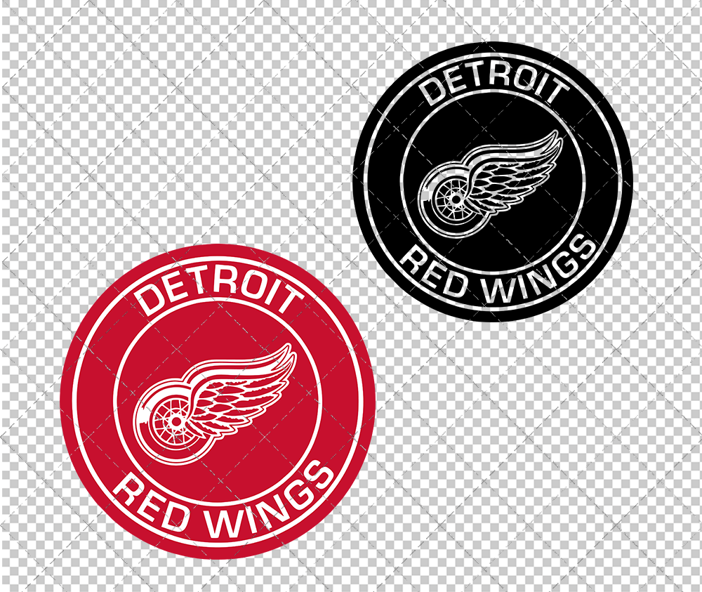 Detroit Red Wings Circle 1948 002, Svg, Dxf, Eps, Png - SvgShopArt