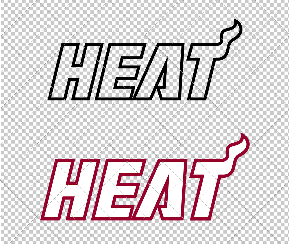 Miami Heat Jersey 1999 002, Svg, Dxf, Eps, Png - SvgShopArt
