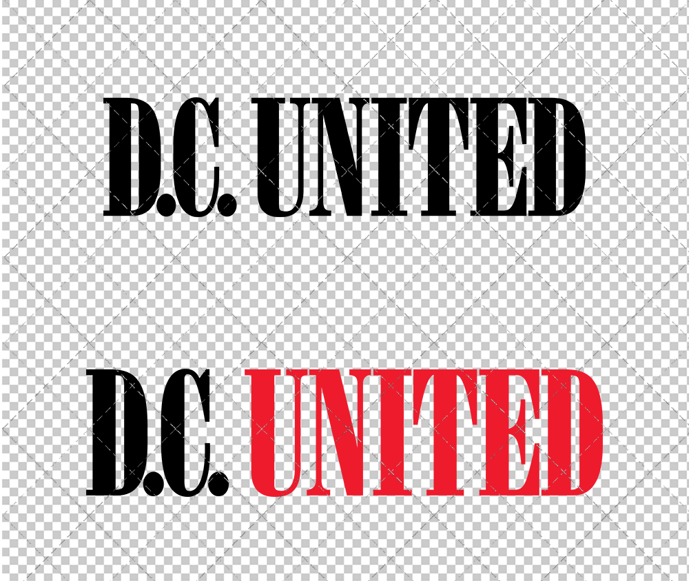 D.C. United Wordmark 1998, Svg, Dxf, Eps, Png - SvgShopArt