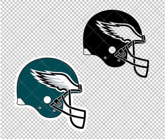 Philadelphia Eagles Helmet 1996, Svg, Dxf, Eps, Png - SvgShopArt