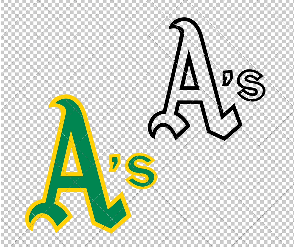 Oakland Athletics Jersey 1970 003, Svg, Dxf, Eps, Png - SvgShopArt