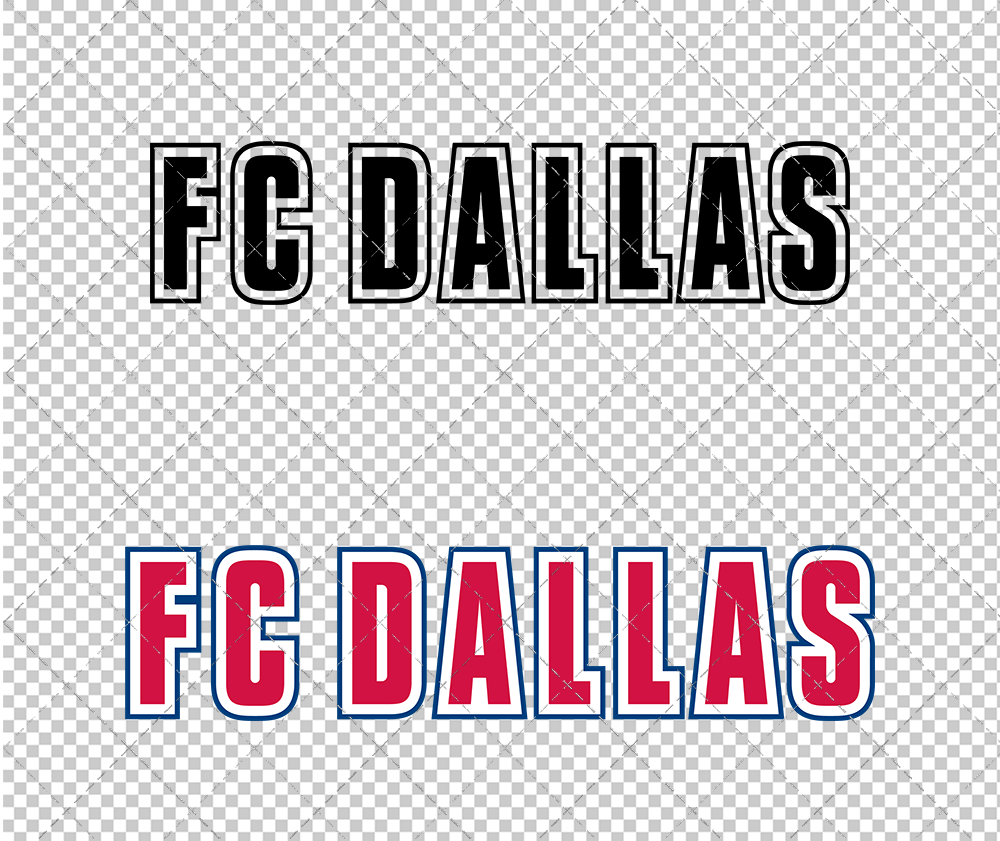FC Dallas Wordmark 2005, Svg, Dxf, Eps, Png - SvgShopArt