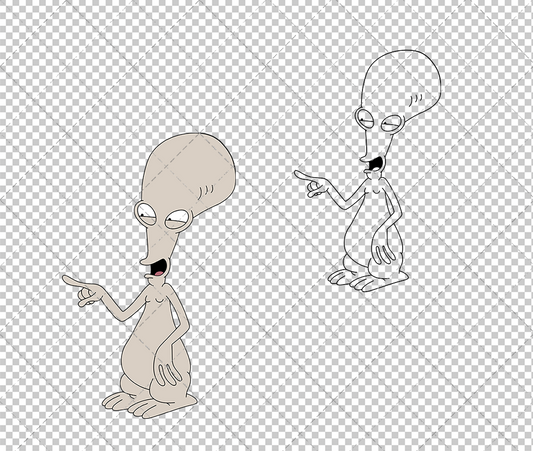 Roger Smith - American Dad, Svg, Dxf, Eps, Png - SvgShopArt