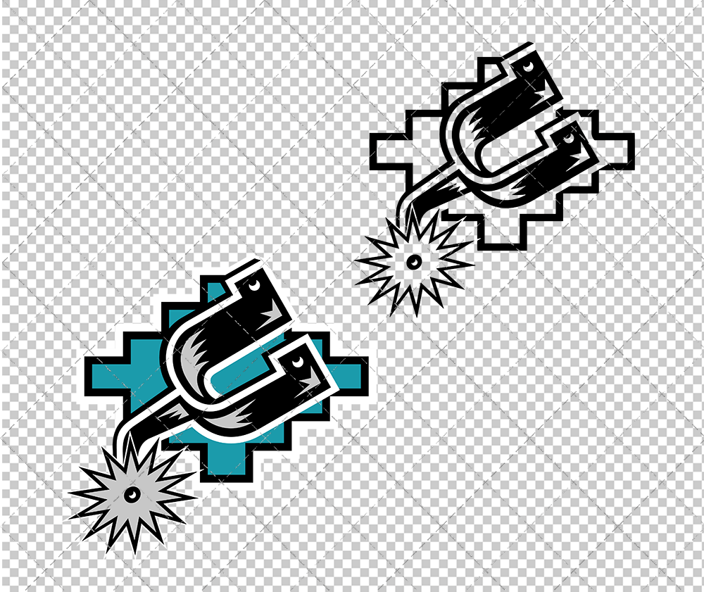 San Antonio Spurs Alternate 1996, Svg, Dxf, Eps, Png - SvgShopArt