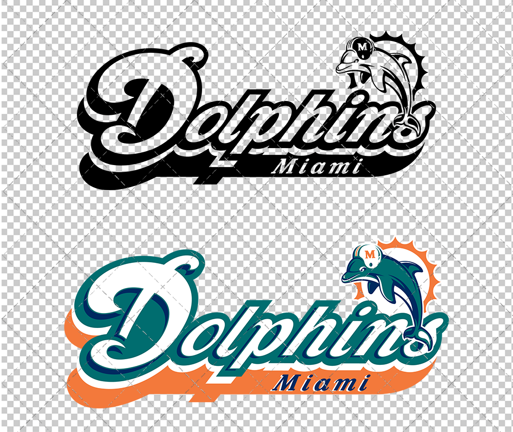 Miami Dolphins Alternate 1997, Svg, Dxf, Eps, Png - SvgShopArt