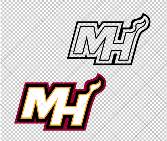 Miami Heat Alternate 2008 002, Svg, Dxf, Eps, Png - SvgShopArt
