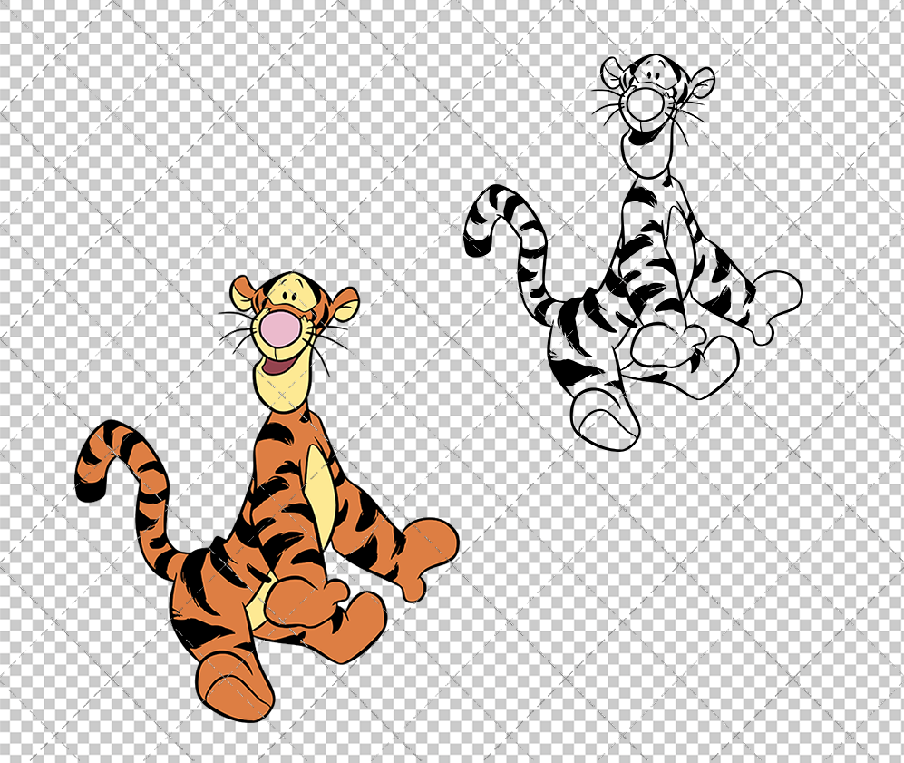 Tigger - Winnie The Pooh, Svg, Dxf, Eps, Png - SvgShopArt