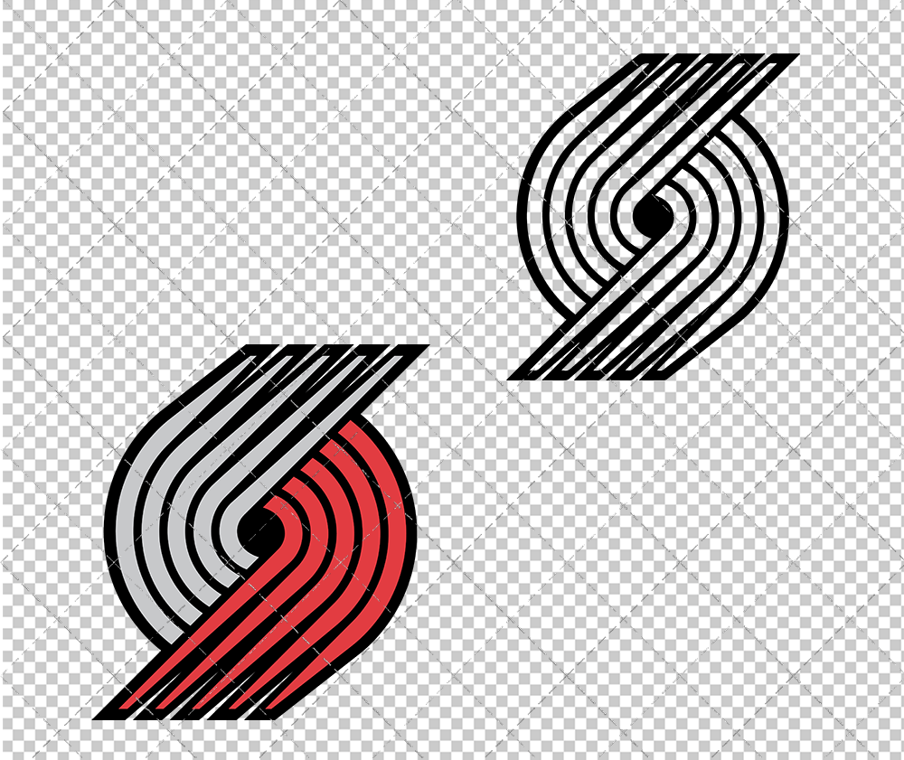 Portland Trail Blazers Alternate 2002, Svg, Dxf, Eps, Png - SvgShopArt