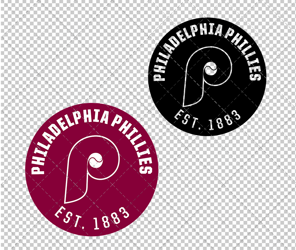 Philadelphia Phillies Circle 1984, Svg, Dxf, Eps, Png - SvgShopArt