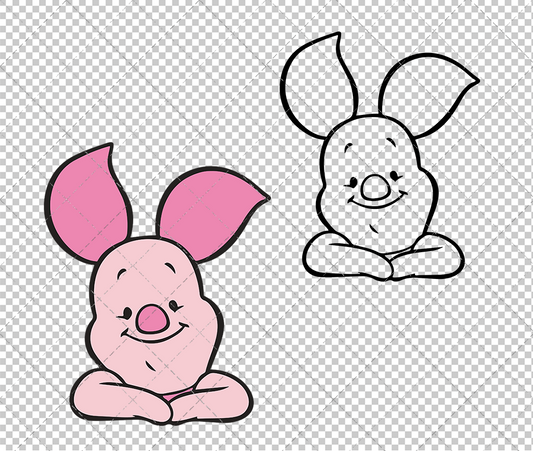 Piglet - Winnie The Pooh 005, Svg, Dxf, Eps, Png - SvgShopArt