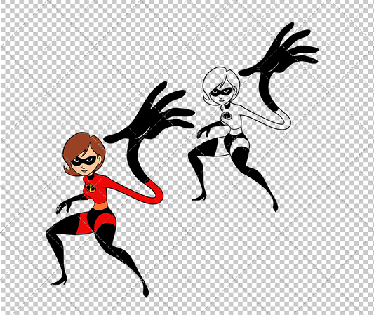 Elastigirl - The Incredibles, Svg, Dxf, Eps, Png - SvgShopArt
