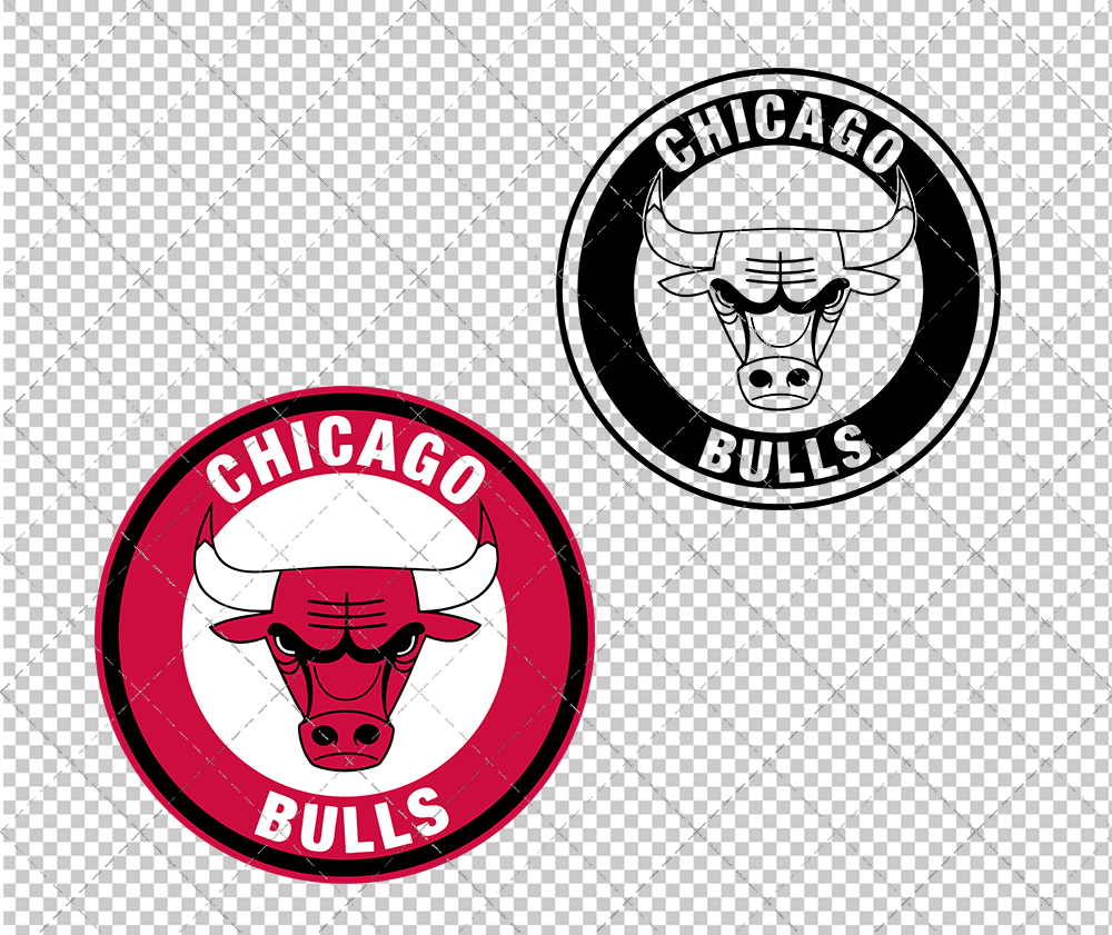 Chicago Bulls Circle 1972, Svg, Dxf, Eps, Png - SvgShopArt