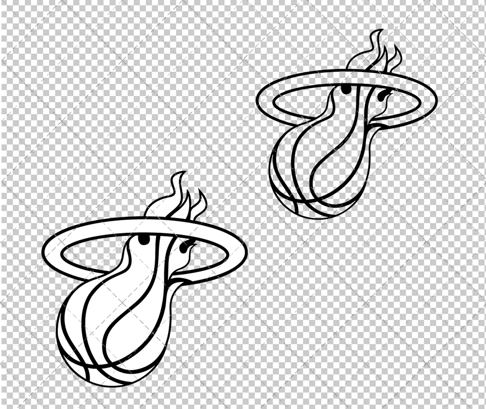 Miami Heat Concept 2008 003, Svg, Dxf, Eps, Png - SvgShopArt