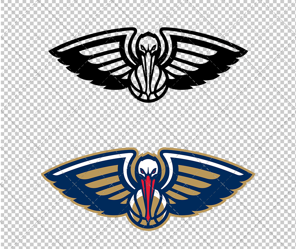 New Orleans Pelicans Alternate 2013, Svg, Dxf, Eps, Png - SvgShopArt