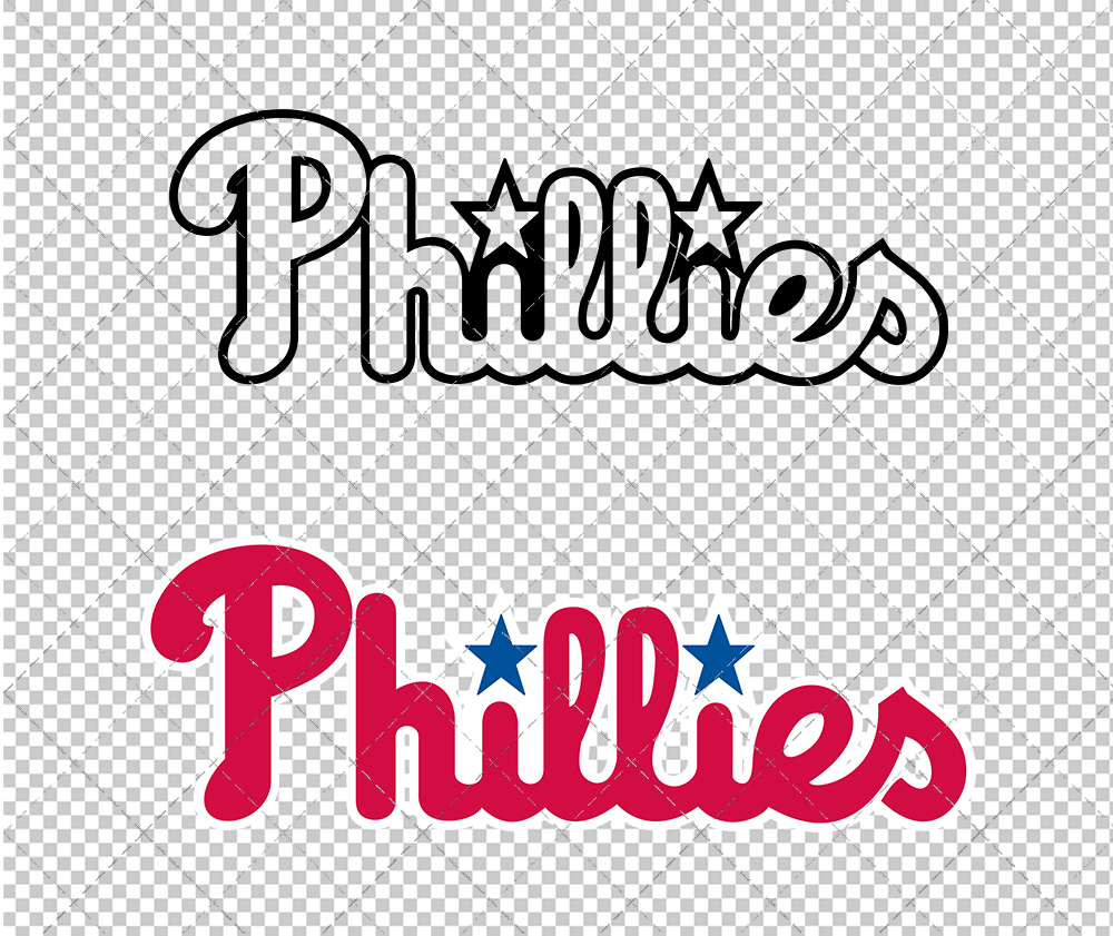 Philadelphia Phillies Wordmark 1992 002, Svg, Dxf, Eps, Png - SvgShopArt