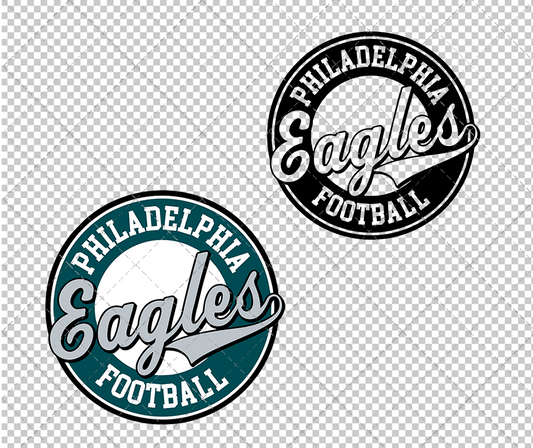 Philadelphia Eagles Circle 1996 003, Svg, Dxf, Eps, Png - SvgShopArt
