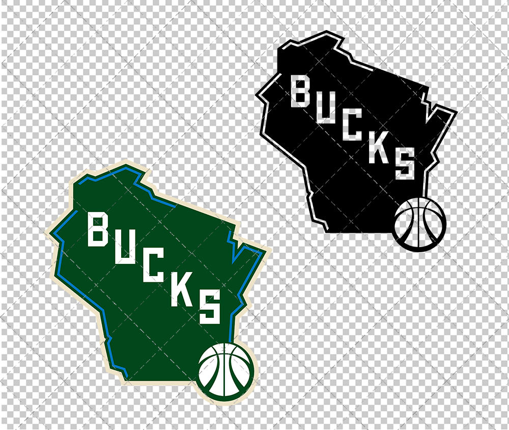 Milwaukee Bucks Alternate 2015 004, Svg, Dxf, Eps, Png - SvgShopArt