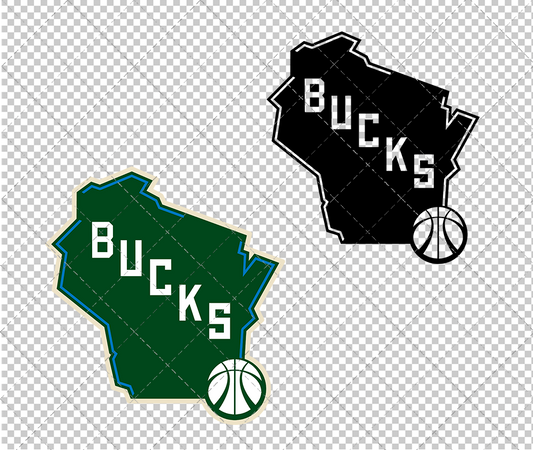 Milwaukee Bucks Alternate 2015 004, Svg, Dxf, Eps, Png - SvgShopArt
