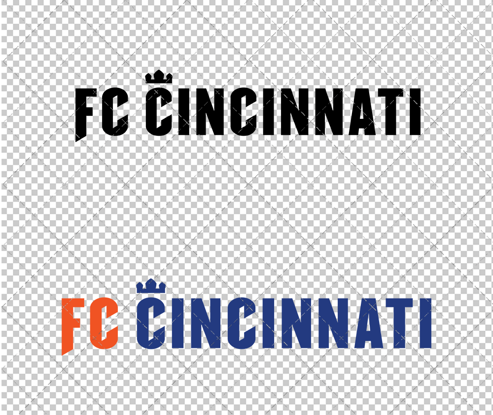 FC Cincinnati Wordmark 2019, Svg, Dxf, Eps, Png - SvgShopArt