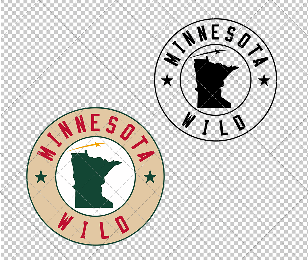 Minnesota Wild Circle 2013 003, Svg, Dxf, Eps, Png - SvgShopArt