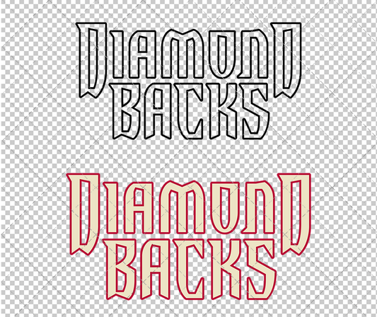 Arizona Diamondbacks Wordmark 2007 002, Svg, Dxf, Eps, Png - SvgShopArt