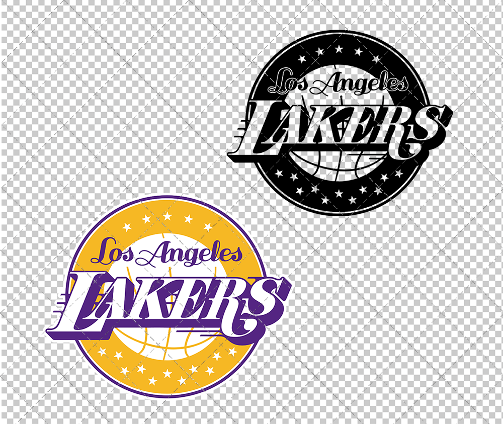 Los Angeles Lakers Circle 1999, Svg, Dxf, Eps, Png - SvgShopArt
