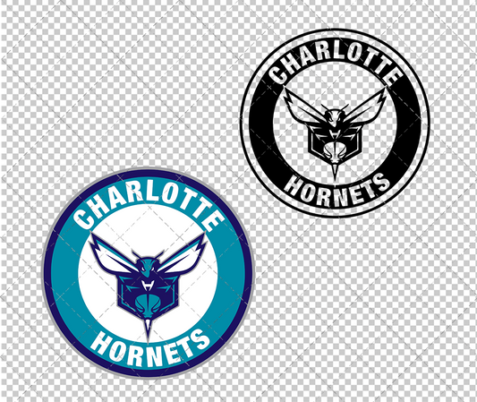 Charlotte Hornets Circle 2014, Svg, Dxf, Eps, Png - SvgShopArt