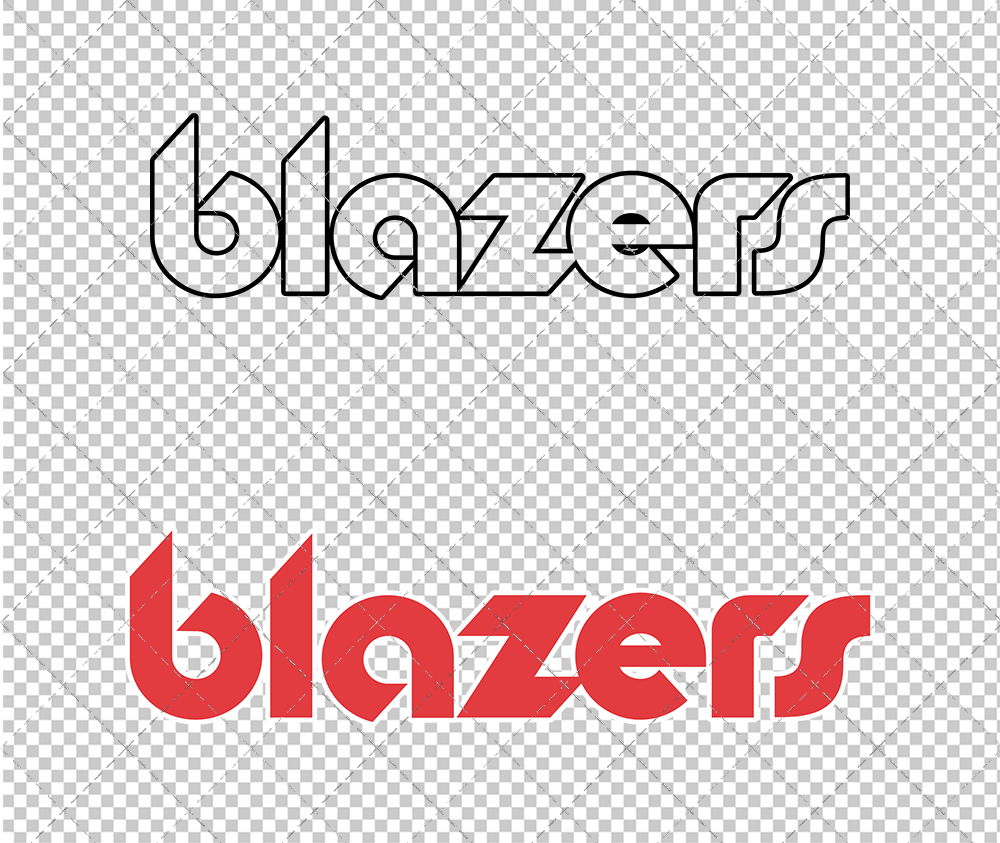 Portland Trail Blazers Jersey 1977 002, Svg, Dxf, Eps, Png - SvgShopArt
