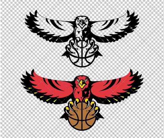 Atlanta Hawks Alternate 1995, Svg, Dxf, Eps, Png - SvgShopArt