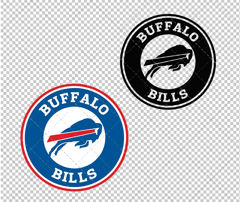 Buffalo Bills Circle 1974 004, Svg, Dxf, Eps, Png - SvgShopArt