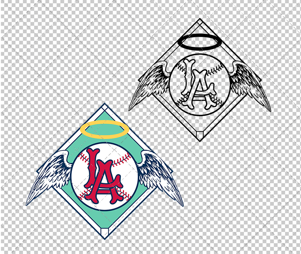 Los Angeles Angels 1961, Svg, Dxf, Eps, Png - SvgShopArt