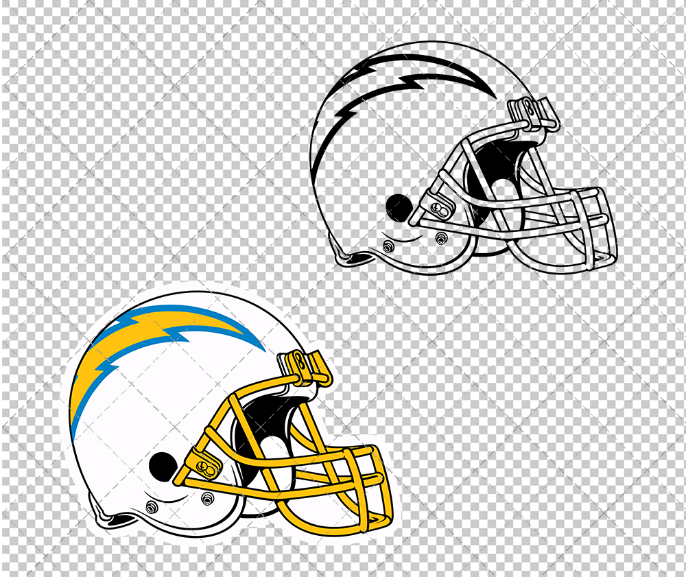 Los Angeles Chargers Helmet 2020 002, Svg, Dxf, Eps, Png - SvgShopArt
