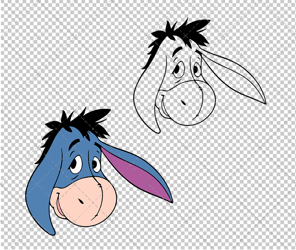Eeyore - Winnie The Pooh 003, Svg, Dxf, Eps, Png - SvgShopArt