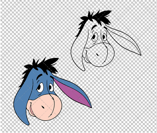 Eeyore - Winnie The Pooh 003, Svg, Dxf, Eps, Png - SvgShopArt