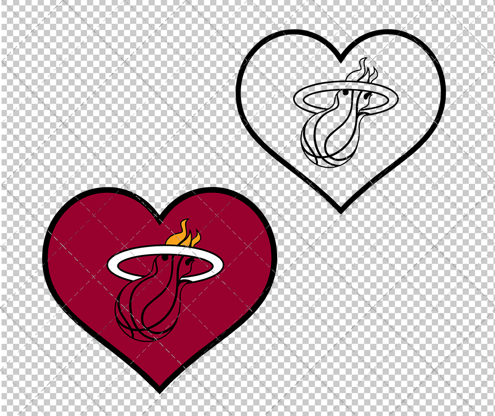 Miami Heat Concept 2008, Svg, Dxf, Eps, Png - SvgShopArt