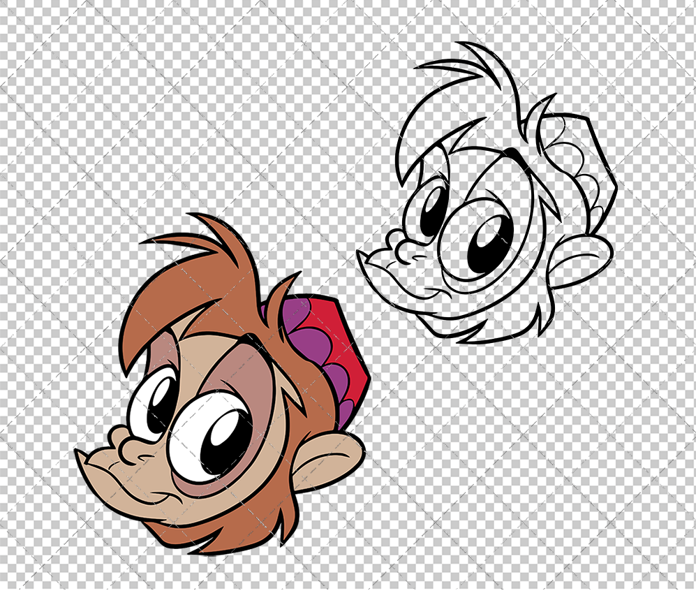 Abu the Monkey - Aladdin 002, Svg, Dxf, Eps, Png - SvgShopArt