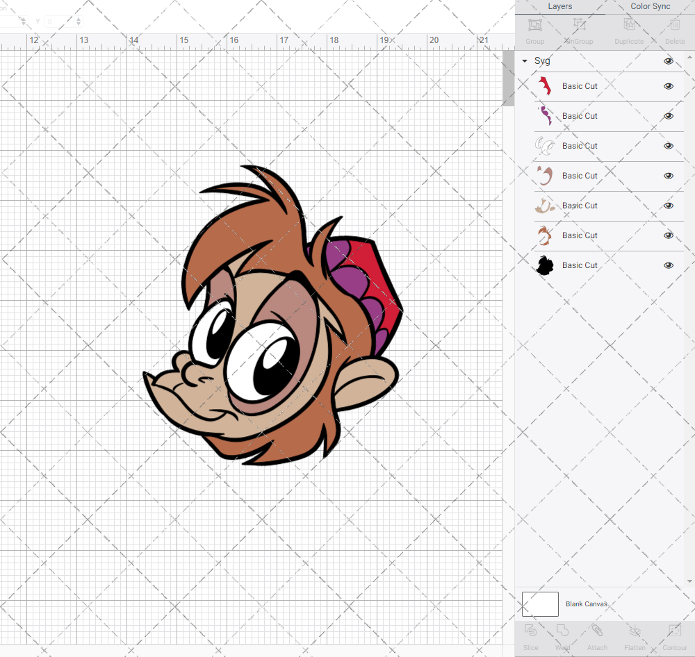 Abu the Monkey - Aladdin 002, Svg, Dxf, Eps, Png - SvgShopArt