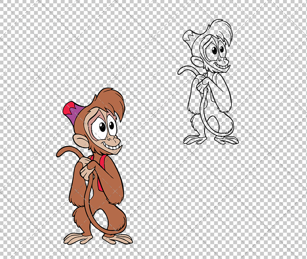 Abu the Monkey - Aladdin, Svg, Dxf, Eps, Png - SvgShopArt
