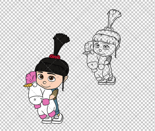 Agnes and Fluffy - Despicable Me, Svg, Dxf, Eps, Png - SvgShopArt
