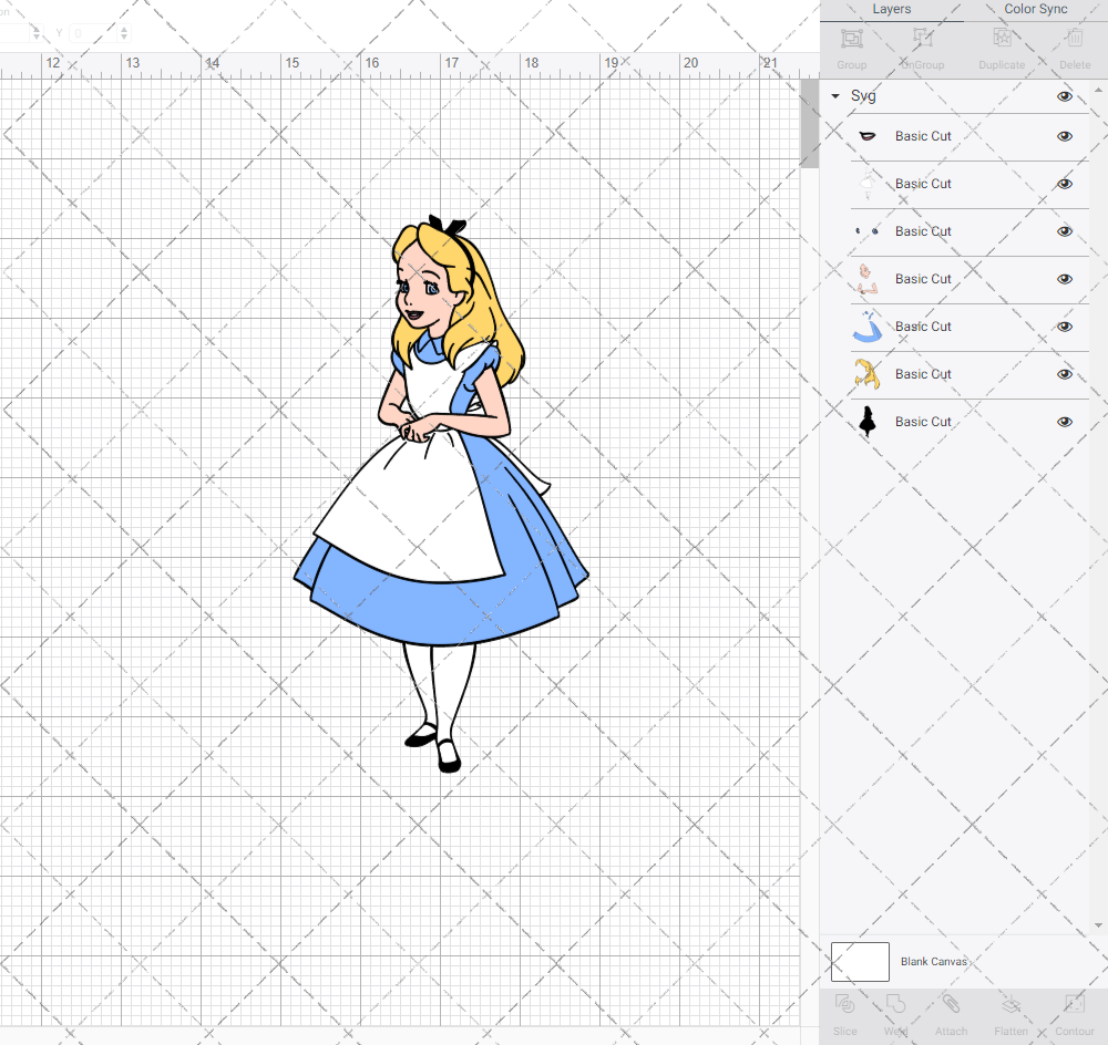 Alice in Wonderland 002, Svg, Dxf, Eps, Png - SvgShopArt