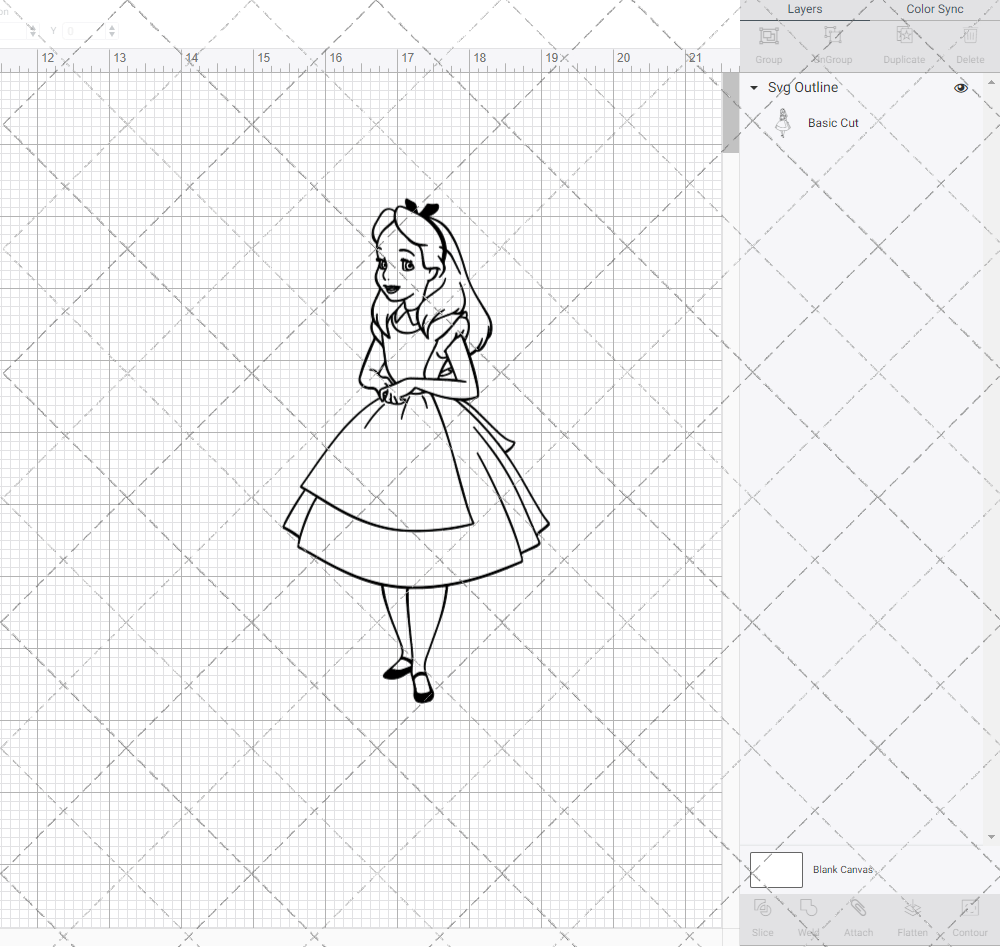 Alice in Wonderland 002, Svg, Dxf, Eps, Png - SvgShopArt