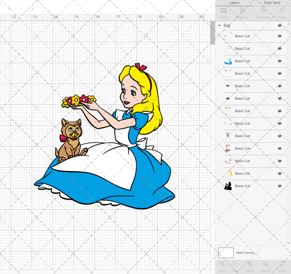 Alice in Wonderland, Svg, Dxf, Eps, Png - SvgShopArt