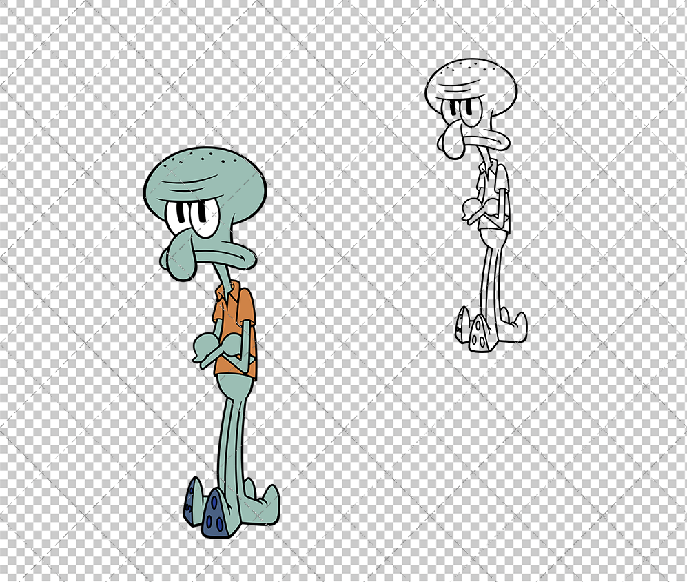 Also Squidward - SpongeBob SquarePants 002, Svg, Dxf, Eps, Png - SvgShopArt