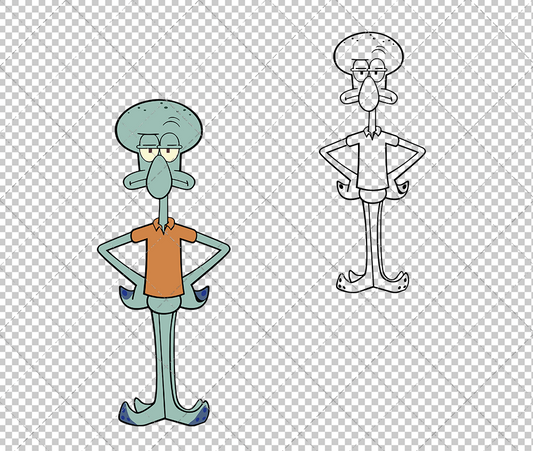 Also Squidward - SpongeBob SquarePants, Svg, Dxf, Eps, Png - SvgShopArt