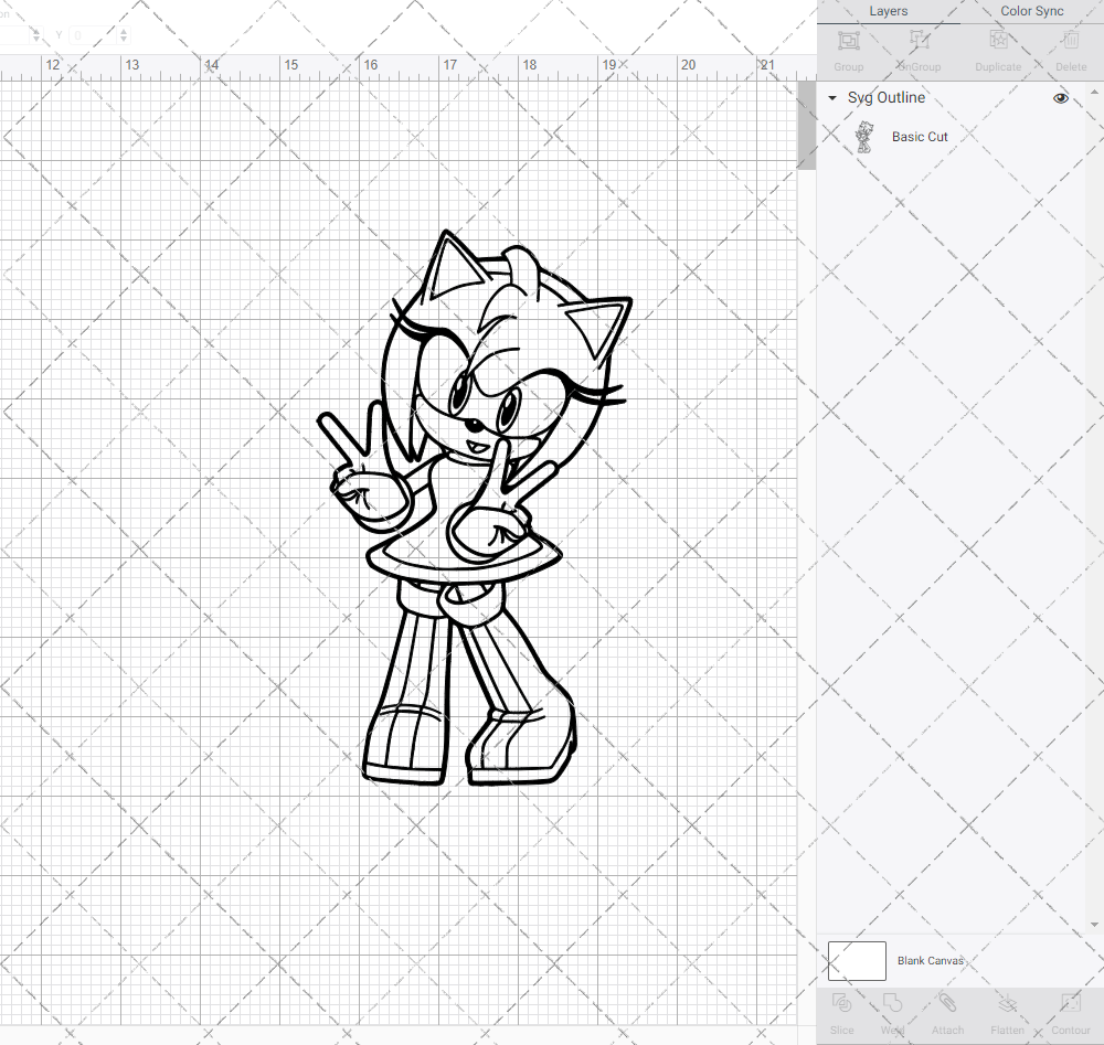 Amy Rose - Sonic the Hedgehog 003, Svg, Dxf, Eps, Png - SvgShopArt