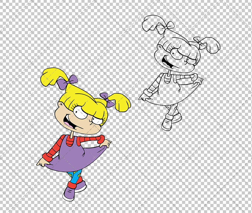 Angelica Pickles - Rugrats, Svg, Dxf, Eps, Png - SvgShopArt