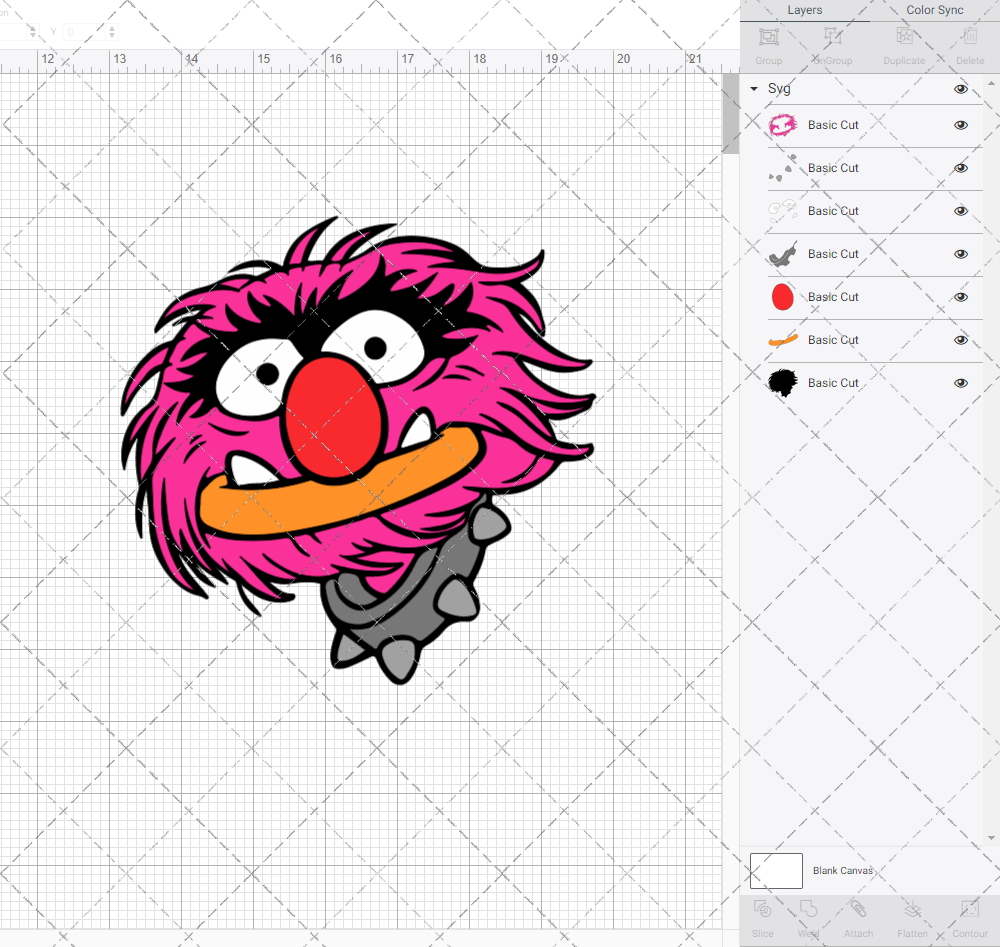 Animal - The Muppet 002, Svg, Dxf, Eps, Png - SvgShopArt