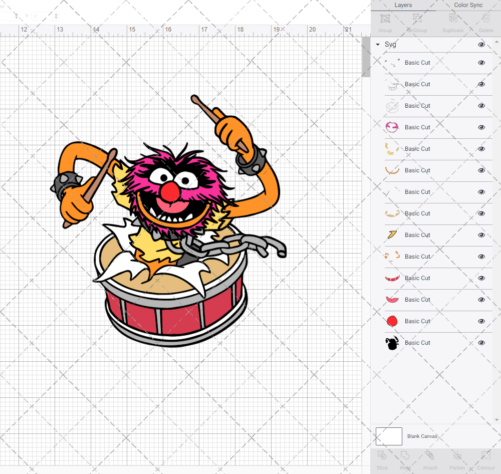 Animal - The Muppet 003, Svg, Dxf, Eps, Png - SvgShopArt