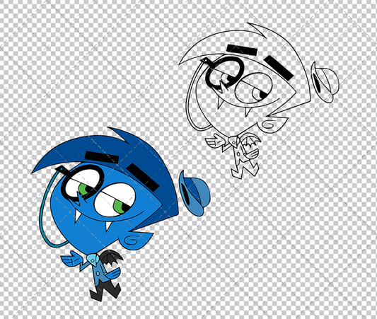 Anti-Cosmo - The Fairly Odd Parents, Svg, Dxf, Eps, Png - SvgShopArt